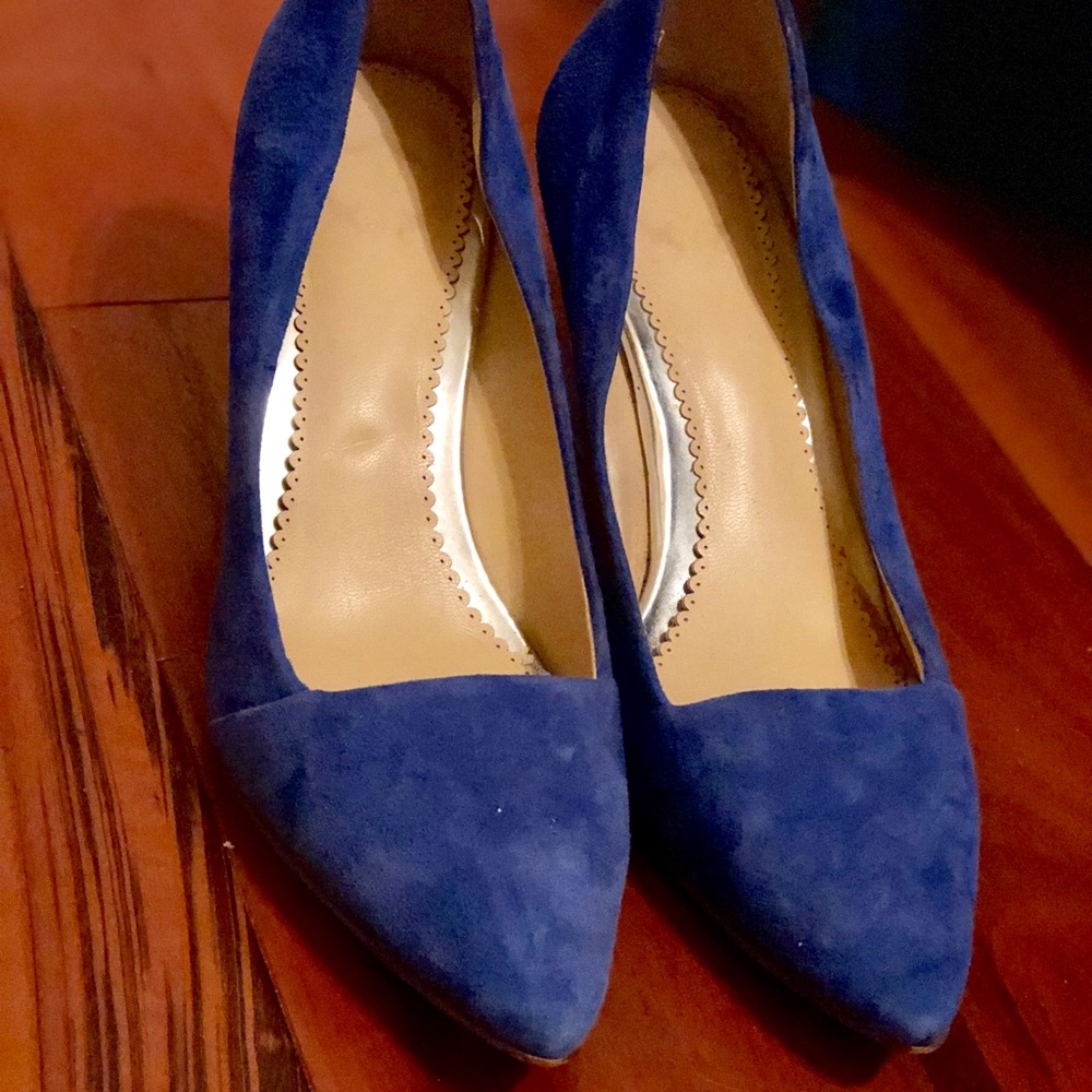 C. Wonder Blue Suede Heels